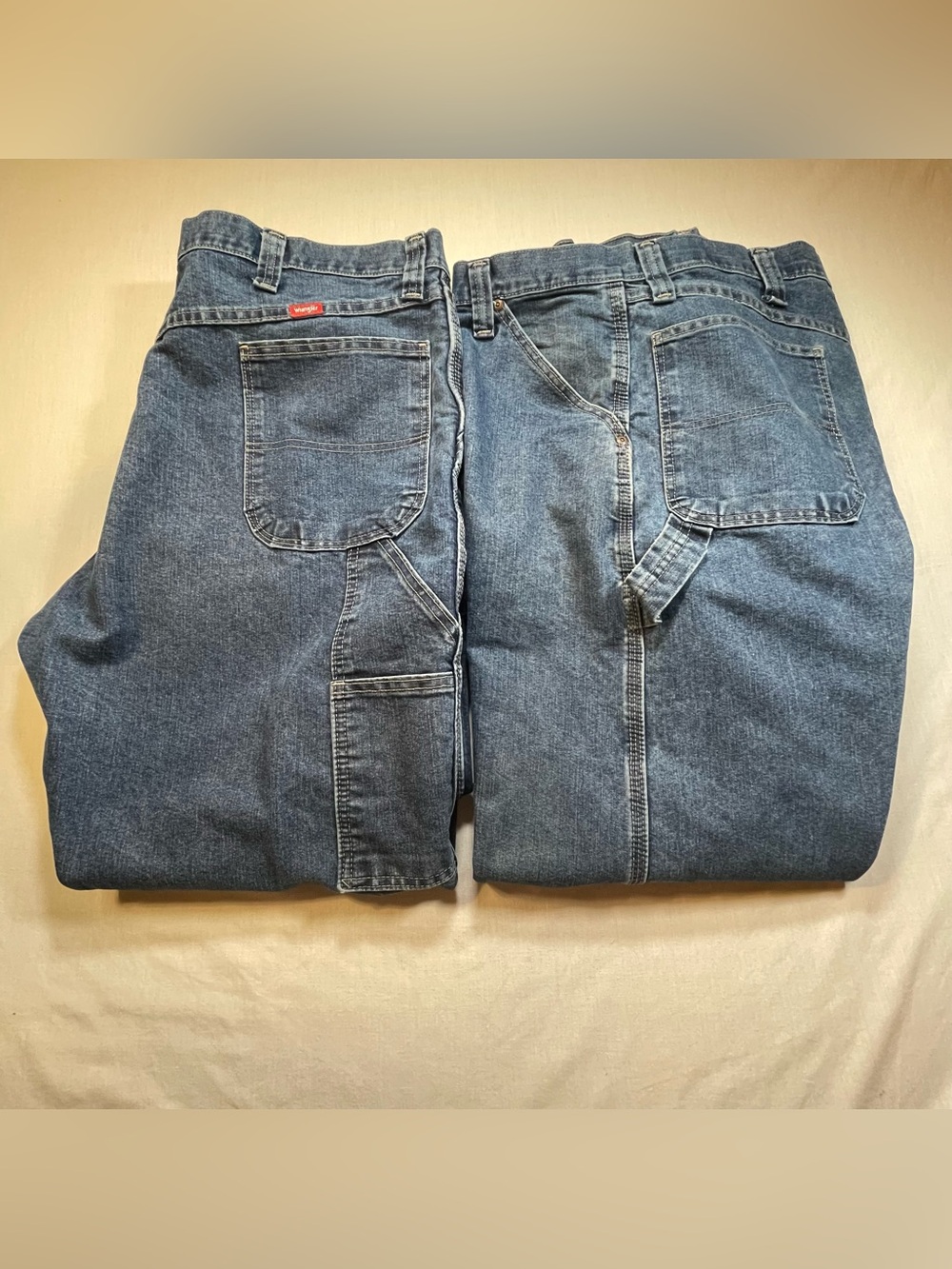 Wrangler Mens 40X32* Jeans 2 Lot Carpenter Denim Workwear Relaxed Utility